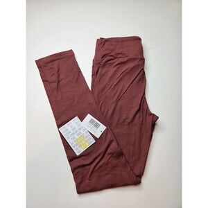 LuLaRoe OS One Size 2-10 Leggings Sienna Brown Solid Buttery Soft